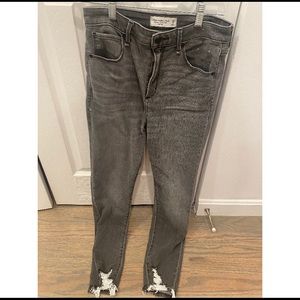 Super Skinny Ankle High Rise Abercrombie Black Jeans